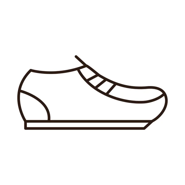 Zapato ropa deportiva accesorio línea de moda icono — Vector de stock