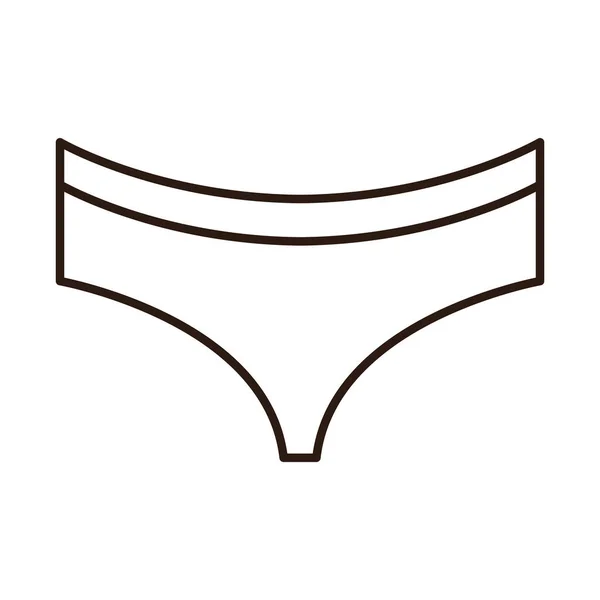 Panties fashion accessory female clothes line icon — Stock Vector