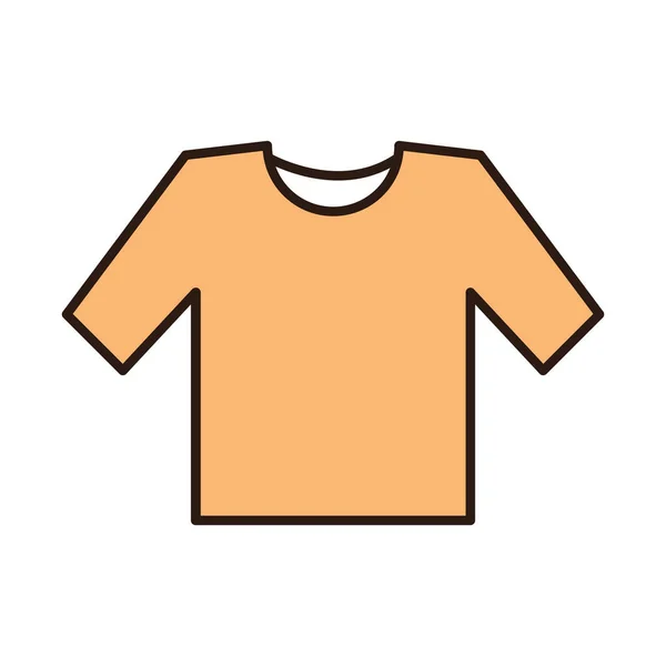 Geel shirt mode kleding lijn en vul pictogram — Stockvector