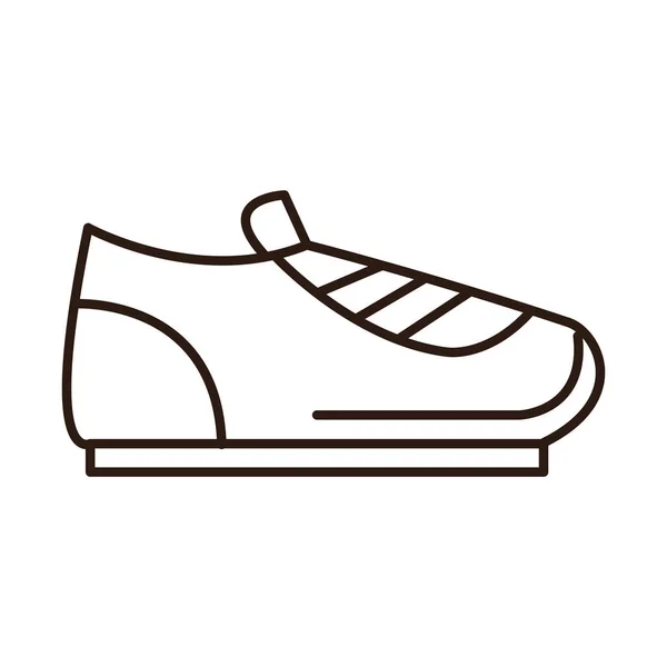 Sport shoe accessory line icon white background — Stock Vector