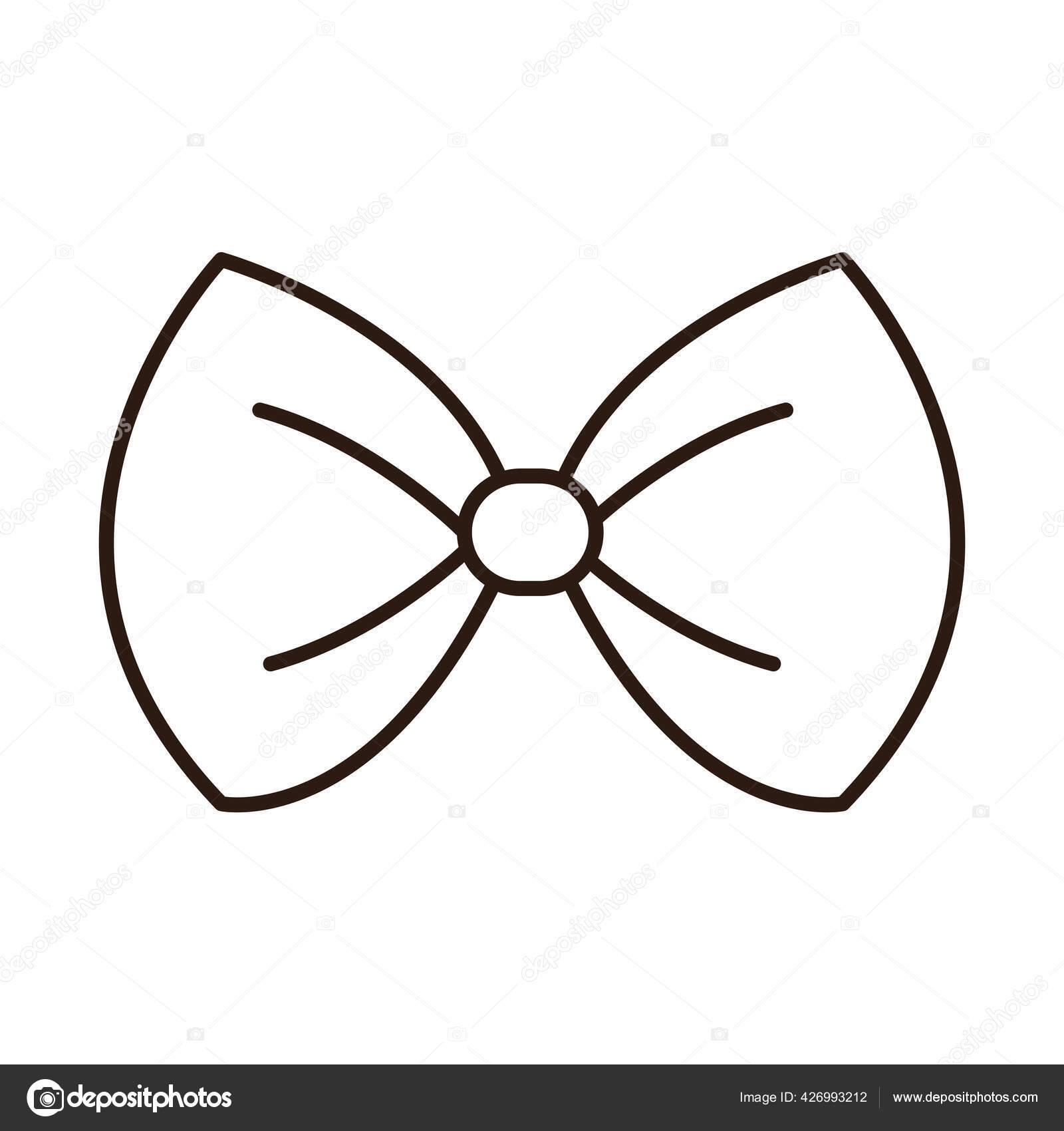 Vector cartoon ícone de gravata borboleta em estilo cômico