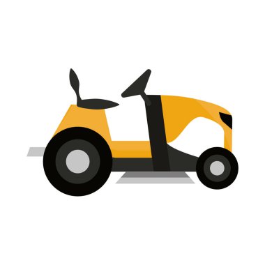 çim biçme aracı beyaz arkaplanda izole edildi