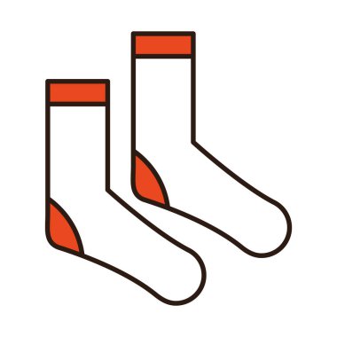 çorap aksesuarı spor ve günlük kıyafet markası ve doldurma simgesi