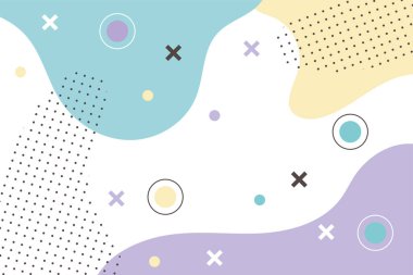 memphis geometrik dikişsiz desen farklı şekiller 80 'lerin stili soyut arkaplan