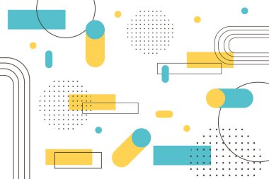 memphis soyut şekiller kompozisyonlar 80 'ler tarzı arkaplan