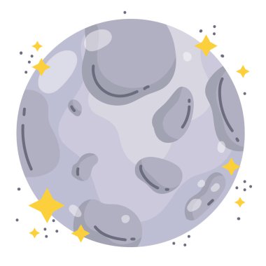 uzay ay gökadası astronomisi çizgi film stilinde