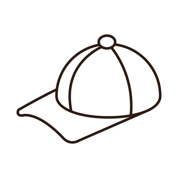 Chapeau de sport accessoire ligne de mode icône — Image vectorielle