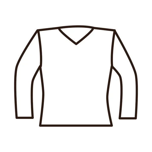 Женская блузка иконка линии одежды белый фон — стоковый вектор