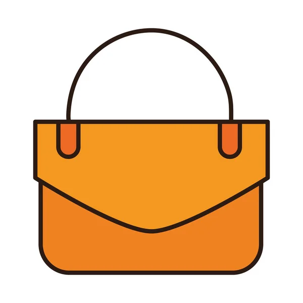 Bolso accesorio moda elegante línea e icono de relleno — Vector de stock