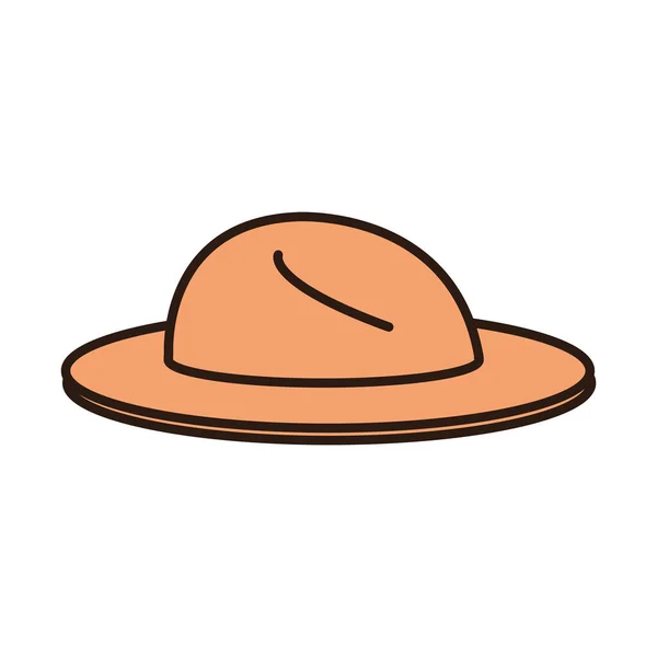 Mužský klobouk doplněk módní linie a výplň ikona — Stockový vektor
