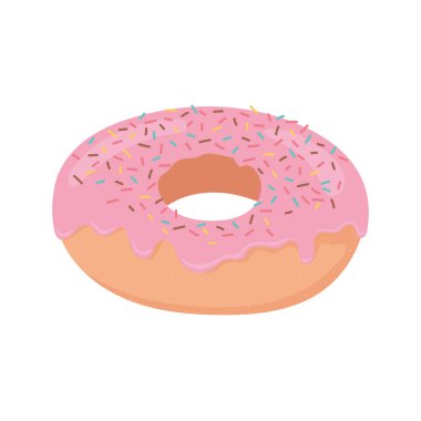 Pastanede tatlı çöreği, üzerine de ikon serpiştirilmiş.