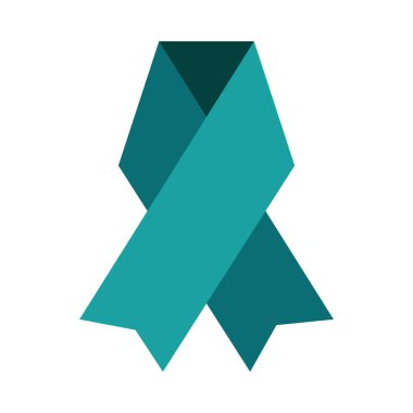 yeşil kurdele farkındalık süsleme simgesi izole edilmiş tasarım