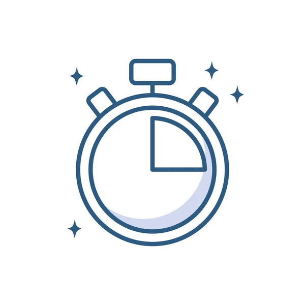 Cronómetro reloj tiempo dispositivo línea estilo icono — Vector de stock