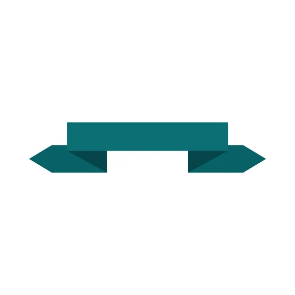 Grüne Schleife Dekoration Schmuck Retro-Symbol isoliert Design — Stockvektor