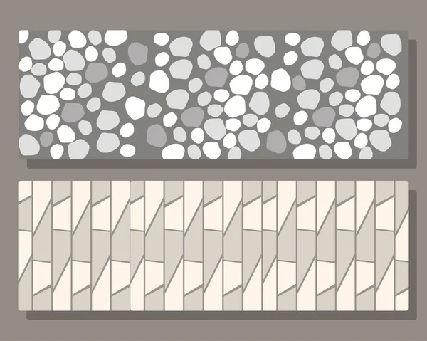 Pflaster nahtlose Textur Ziegel, Steinmauer — Stockvektor