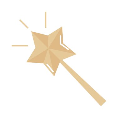 sihirli değnek fantezi çizgi film düz simgesi