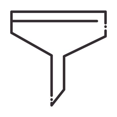 Biyoloji huni filtresi bilim element çizgisi simgesi biçimi