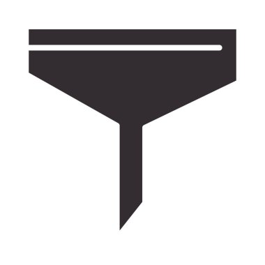 Biyoloji huni filtresi bilim elemanı siluet simge biçimi