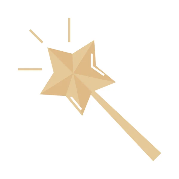 Zauberstab Symbol Cartoon Stil Vektor Illustration Isoliert Auf Weißem