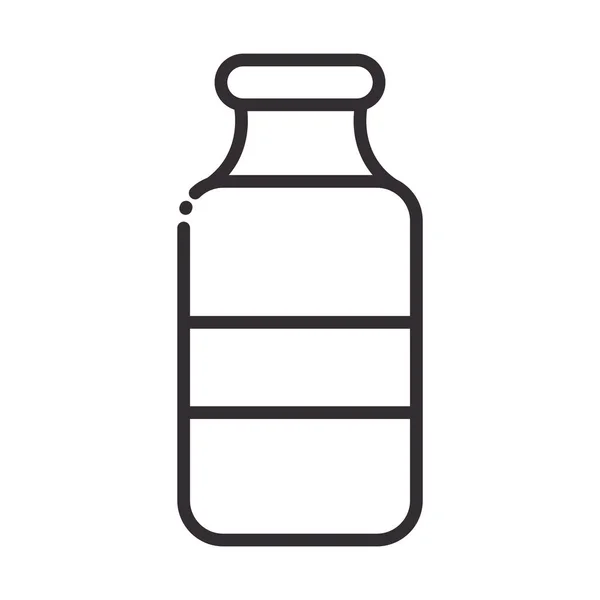 Biologie bouteille médicale science élément ligne icône style — Image vectorielle