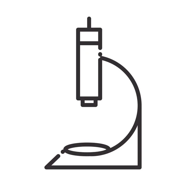 Biology microscope science element line style icon — Stockový vektor