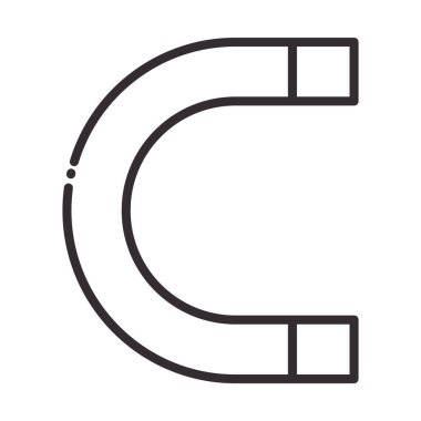 Biyoloji mıknatısı bilim ögesi çizgi simgesi biçimi