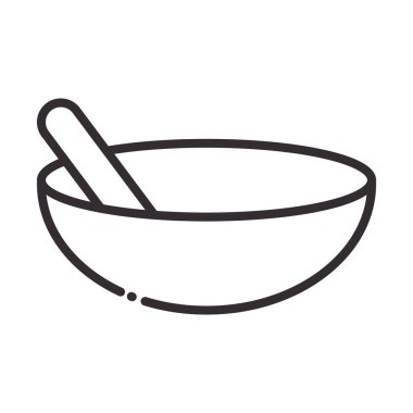 Biyoloji havan topu bilim ögesi çizgi simgesi biçimi