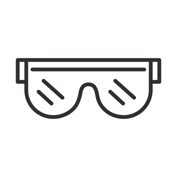 Biologie Brille Schutz Wissenschaft Element Line Icon Stil — Stockvektor