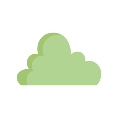 Çalı yaprağı bahçesi doğa çizgi film ikonu izole tasarım