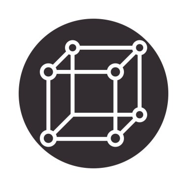 Biyoloji bilim ögesi noktalar siluet simge biçimi ile çizgileri birleştirdi