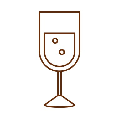 Şampanya fincanı kutlama çizgi film ikonu