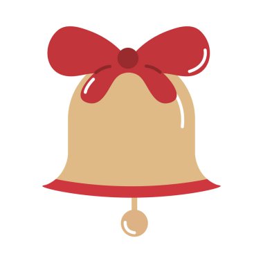 Mutlu Noeller, papyon süslemeli çan düz çizgi film ikonu