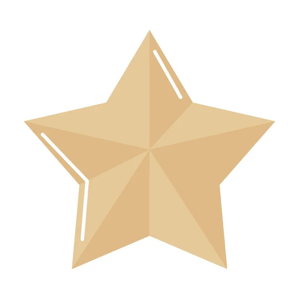 God jul, stjärna dekoration tecknad platt ikon — Stock vektor