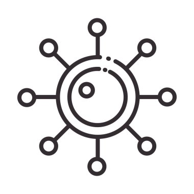 Biyoloji virüsü bilim ögesi çizgi simgesi biçimi