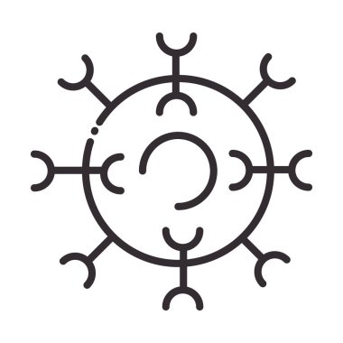 Biyoloji tıbbi virüs element çizgisi simgesi biçimi