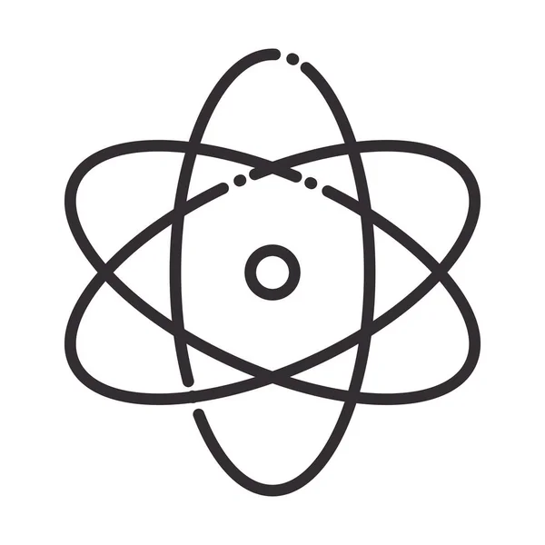 Biology atom molekuly science element line icon style — Stockový vektor