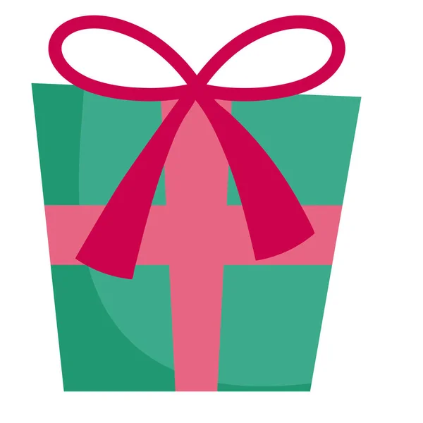 Καλά Χριστούγεννα τυλιγμένο κουτί δώρου διακόσμηση εορτασμός εικονίδιο σχεδιασμό — Διανυσματικό Αρχείο