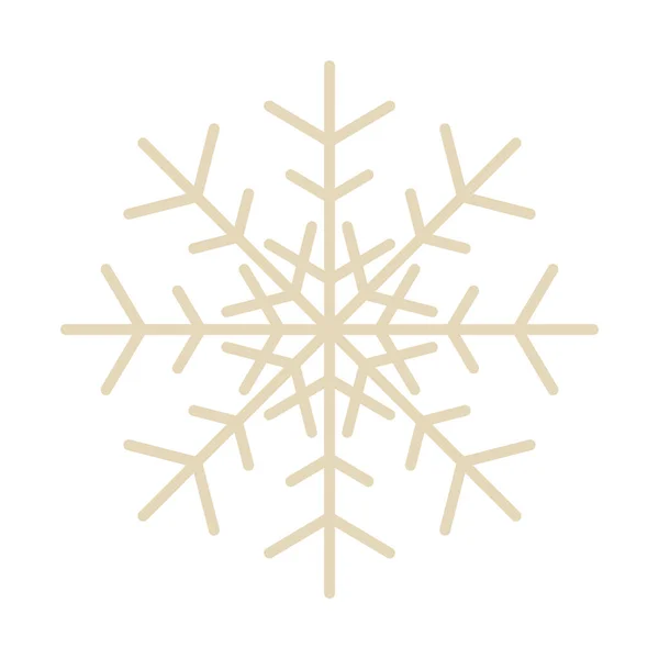 Feliz Navidad, copos de nieve decoración de dibujos animados icono plano — Vector de stock