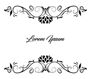 Bölücü zarif dekorasyon doğa afiş tasarımını zenginleştirir