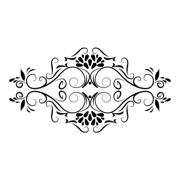 Diviseur décoration rustique icône florale — Image vectorielle