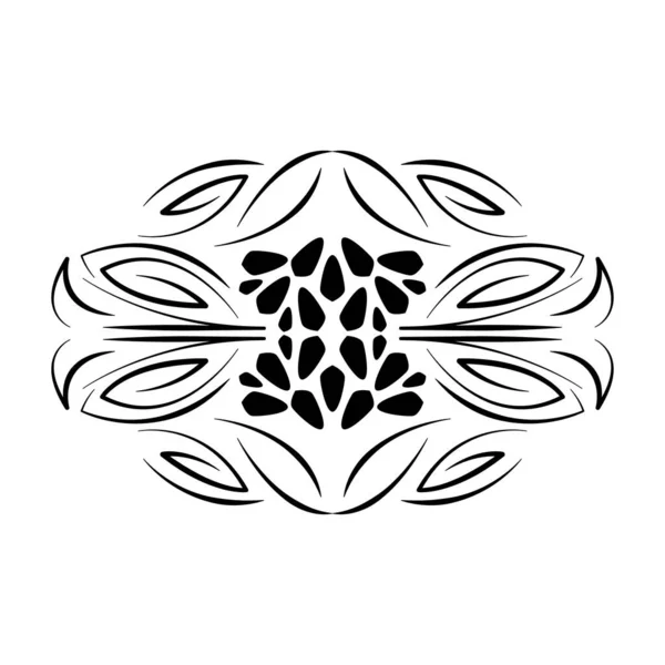 Διαχωριστικό διακοσμητικό floral scroll εικονίδιο — Διανυσματικό Αρχείο