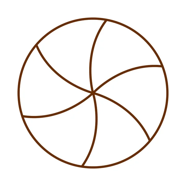 Sladký vír karamel cukroví kreslený řádek ikona — Stockový vektor