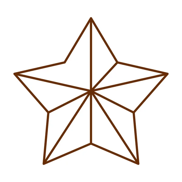 Veselé Vánoce, hvězda dekorace kreslený řádek ikona — Stockový vektor