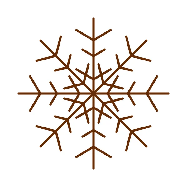 Καλά Χριστούγεννα, νιφάδες χιονιού διακόσμηση καρτούν γραμμή εικονίδιο — Διανυσματικό Αρχείο