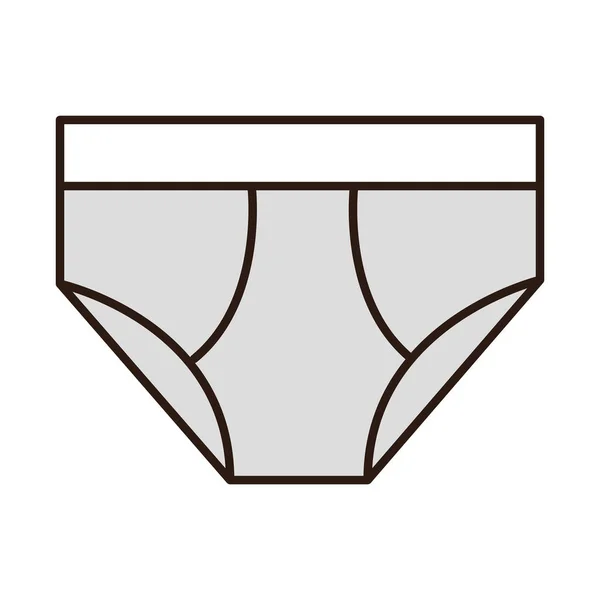 Underpants male clothes line and fill icon — Stock Vector