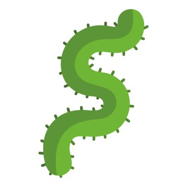 Karikatür düz simge biçiminde solucan böcek hayvanı