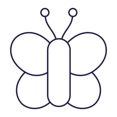 Çizgi film simgesi biçiminde küçük bir kelebek böceği