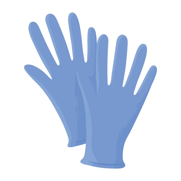 Nieuw normaal, draag medische handschoenen na covid 19 — Stockvector