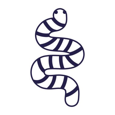 Çizgi film simgesi biçiminde yer solucanı böceği hayvanı