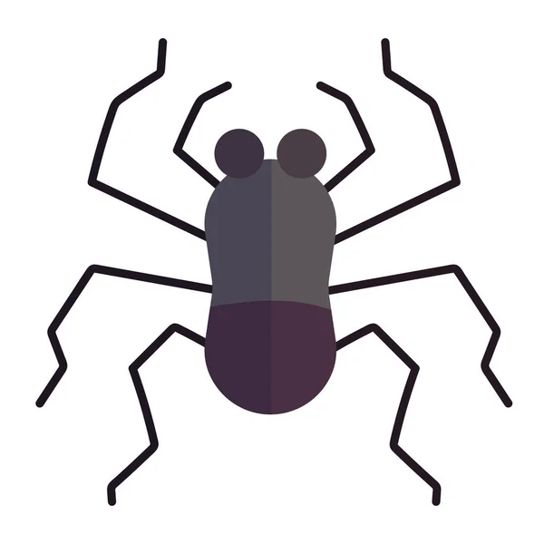 Spinnen Insekt Tier in Cartoon flache Ikone Stil — Stockvektor